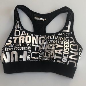 Black sports bra